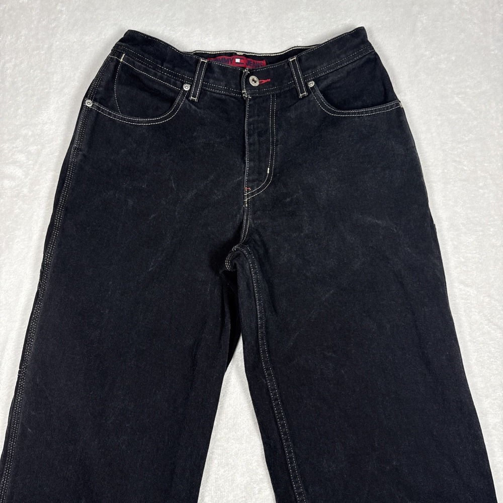 Vintage Tommy Hilfiger Black Carpenter Jeans, Size 29 x 32, Skater Jeans  90s - Picture 4 of 10